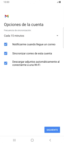 Si aparece en la pantalla esta imagen, tu cuenta de correo electrónico ha sido reconocida y configurada automáticamente. Sigue las indicaciones de la pantalla para introducir más información y terminar la configuración.