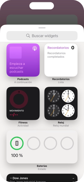 Pulsa el widget deseado.