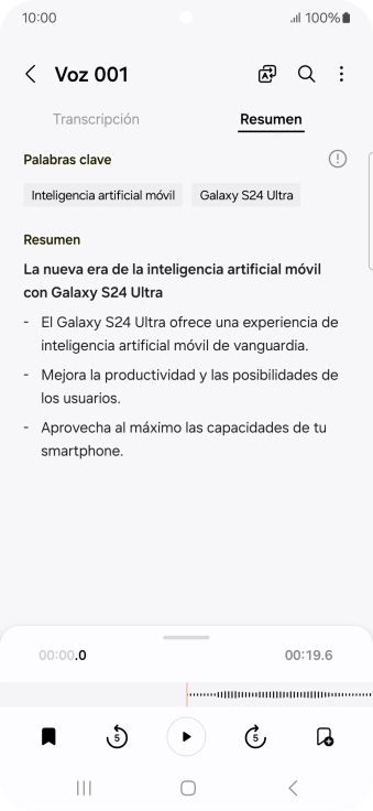 Pulsa la tecla de retroceso para guardar los cambios.
