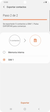 Pulsa Exportar.
