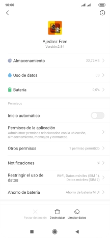 Pulsa Almacenamiento.
