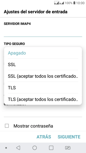 Pulsa Apagado para desactivar la función.