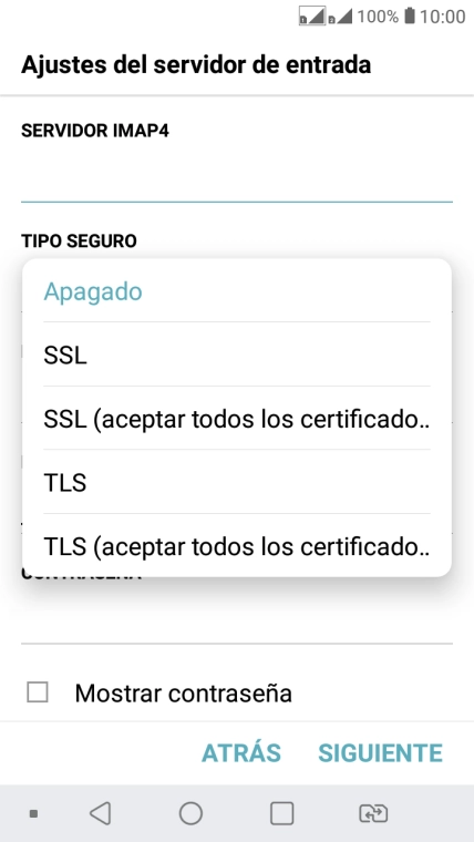 Pulsa Apagado para desactivar la función.