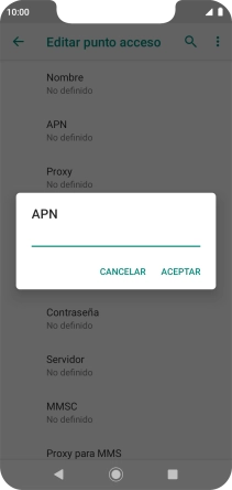 Introduce airtelwap.es y pulsa ACEPTAR.