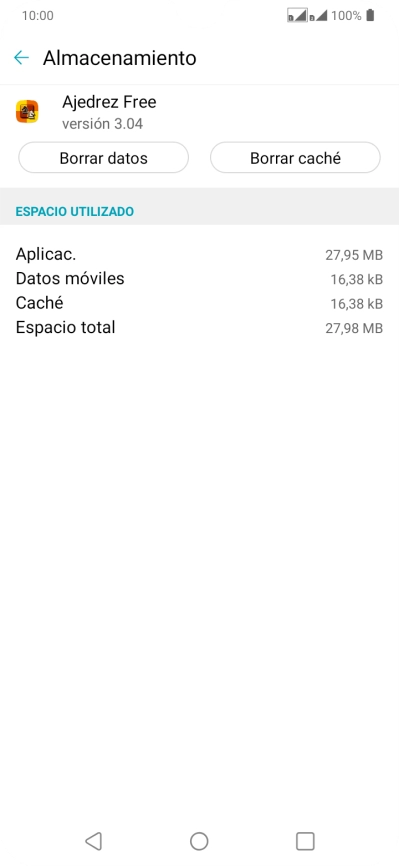 Pulsa Borrar caché.