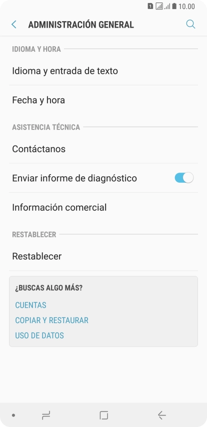 Pulsa Fecha y hora.
