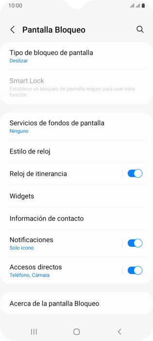 Pulsa Tipo de bloqueo de pantalla.