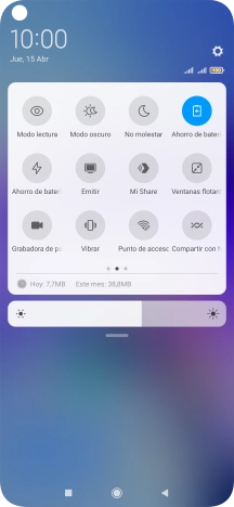 Pulsa la tecla de inicio para terminar y regresar a la pantalla de inicio.