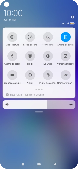 Pulsa la tecla de inicio para terminar y regresar a la pantalla de inicio.