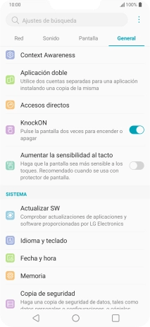 Pulsa Actualizar SW.