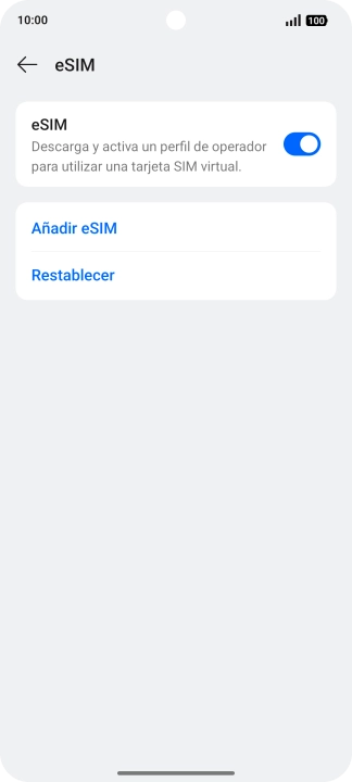 Pulsa Añadir eSIM.