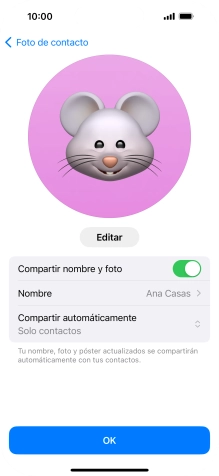 Pulsa el indicador junto a 