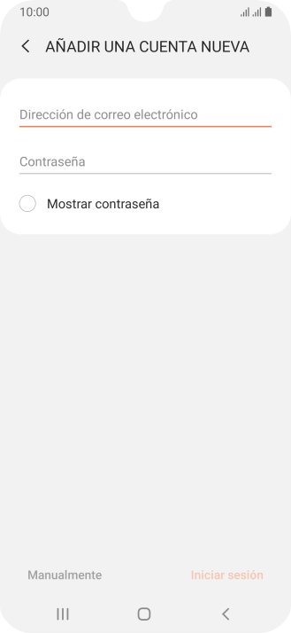 Pulsa Dirección de correo electrónico e introduce tu dirección de correo electrónico.