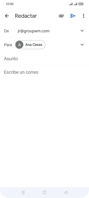 Pulsa Asunto e introduce el asunto deseado.