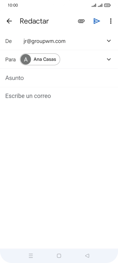 Pulsa Asunto e introduce el asunto deseado.