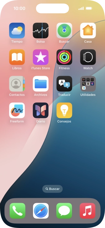 Pulsa en un lugar cualquiera de la pantalla de inicio y mantén la pulsación unos instantes.