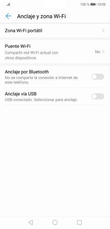 Pulsa Zona Wi-Fi portátil.
