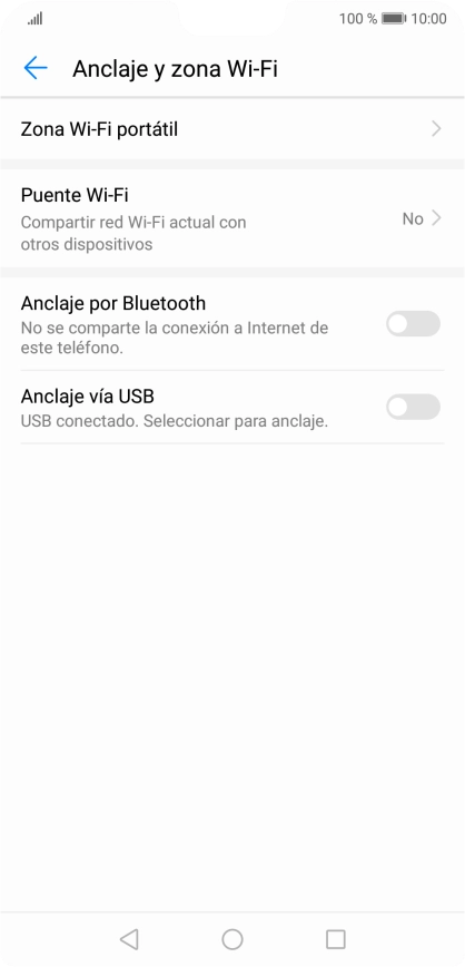 Pulsa Zona Wi-Fi portátil.
