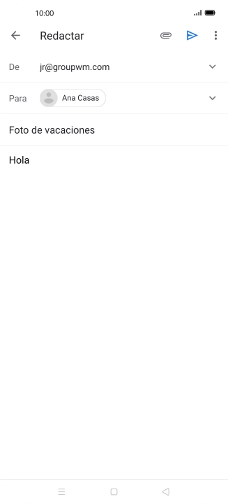 Pulsa el icono de anexos.