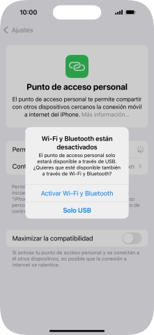 Si el wifi está desactivado, pulsa Activar Wi-Fi y Bluetooth.