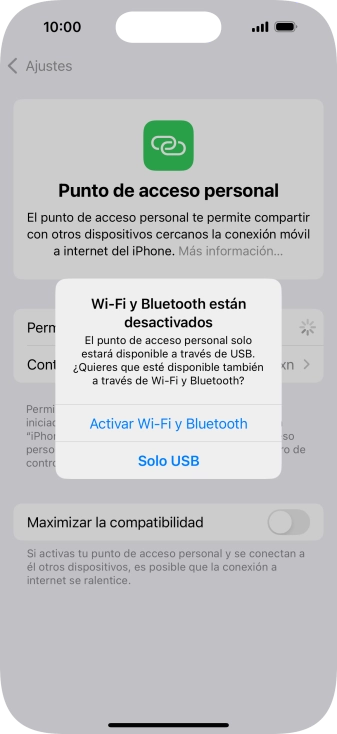 Si el wifi está desactivado, pulsa Activar Wi-Fi y Bluetooth.