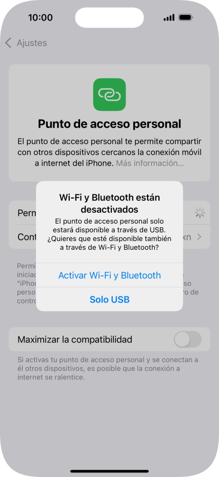 Si el wifi está desactivado, pulsa Activar Wi-Fi y Bluetooth.