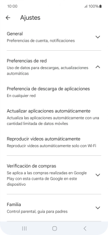 Pulsa Actualizar aplicaciones automáticamente.
