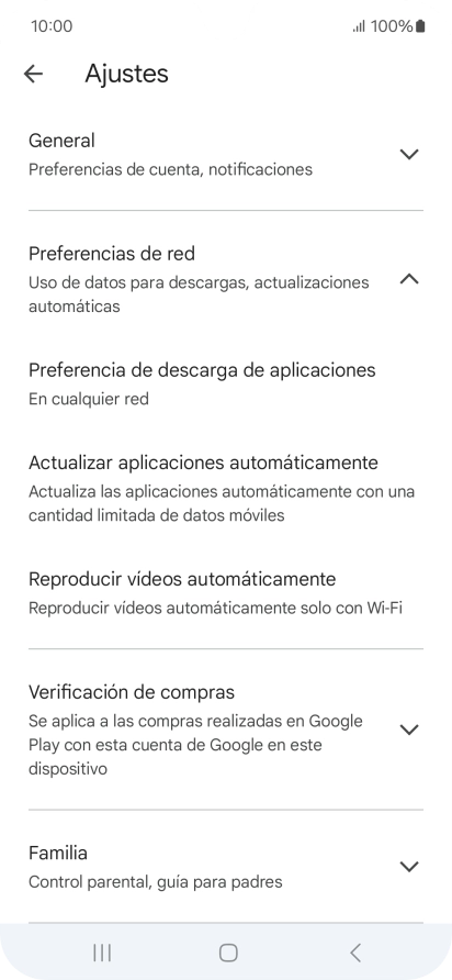 Pulsa Actualizar aplicaciones automáticamente.