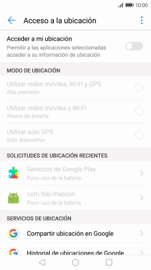 Pulsa el indicador para activar o desactivar la función.