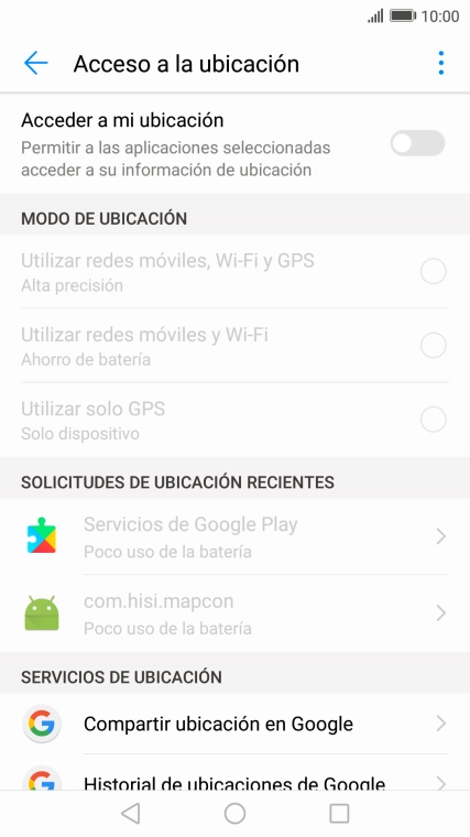 Pulsa el indicador para activar o desactivar la función.