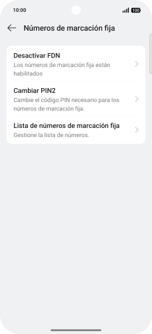 Pulsa Desactivar FDN.