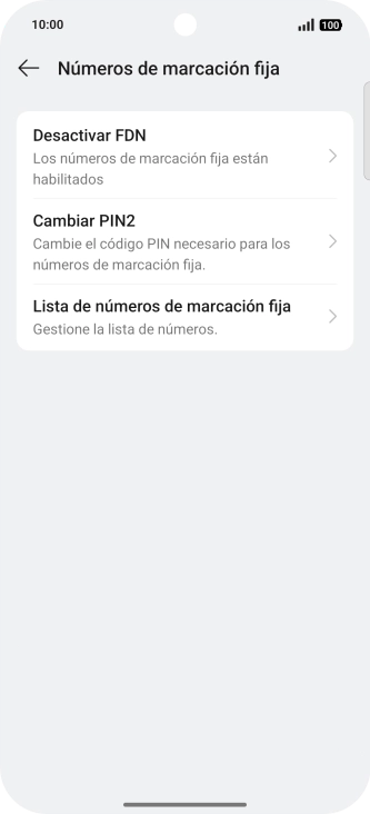 Pulsa Desactivar FDN.