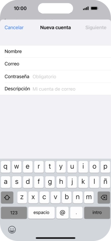Pulsa Contraseña e introduce la contraseña de tu cuenta de correo electrónico.