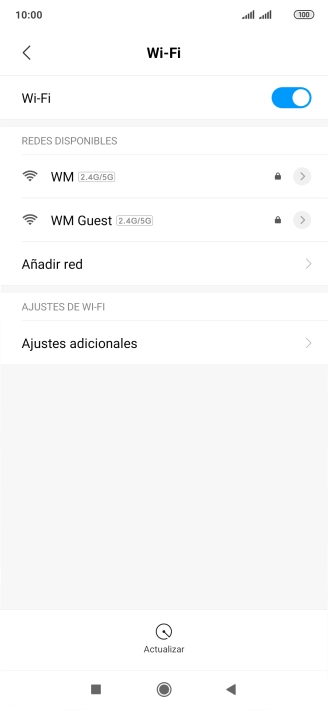 Pulsa la red wifi deseada.