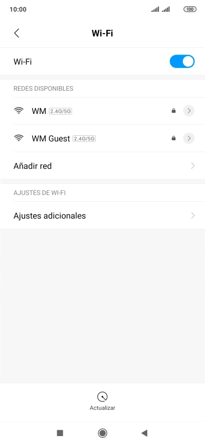 Pulsa la red wifi deseada.
