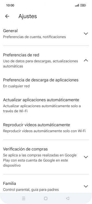 Pulsa Actualizar aplicaciones automáticamente.
