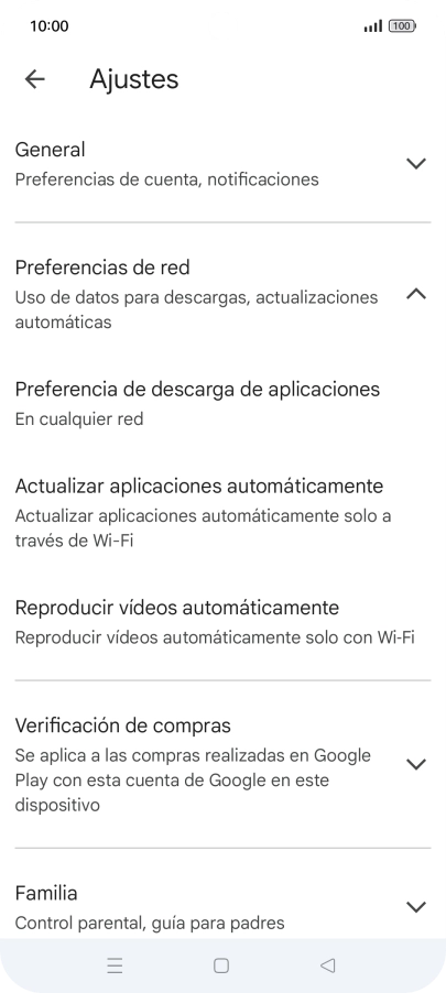 Pulsa Actualizar aplicaciones automáticamente.