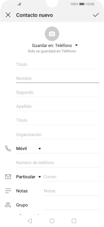 Pulsa Nombre e introduce el nombre deseado.