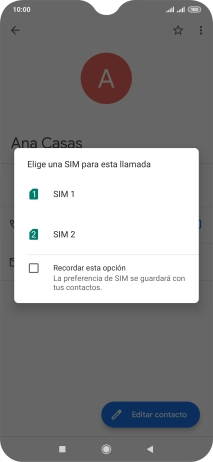 Pulsa la tarjeta SIM deseada.