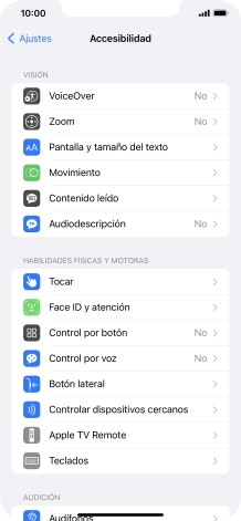 Pulsa una categoría bajo 