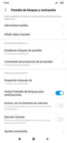Pulsa Establecer bloqueo de pantalla.
