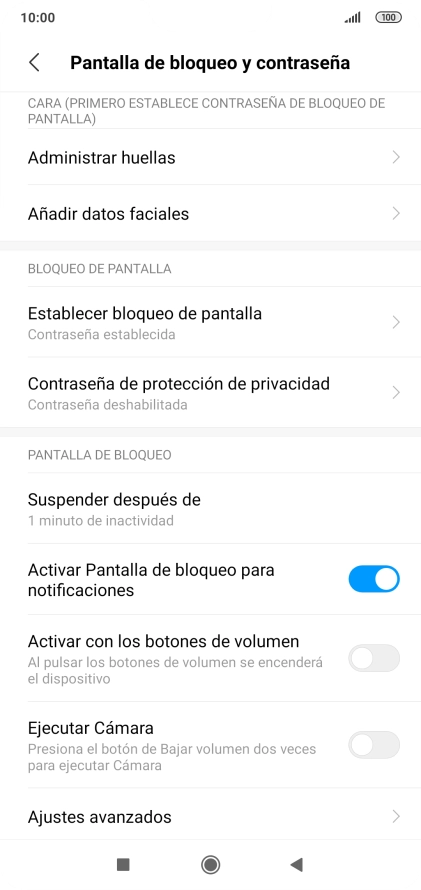Pulsa Establecer bloqueo de pantalla.