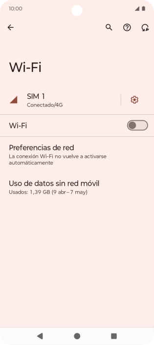 Pulsa el indicador junto a 