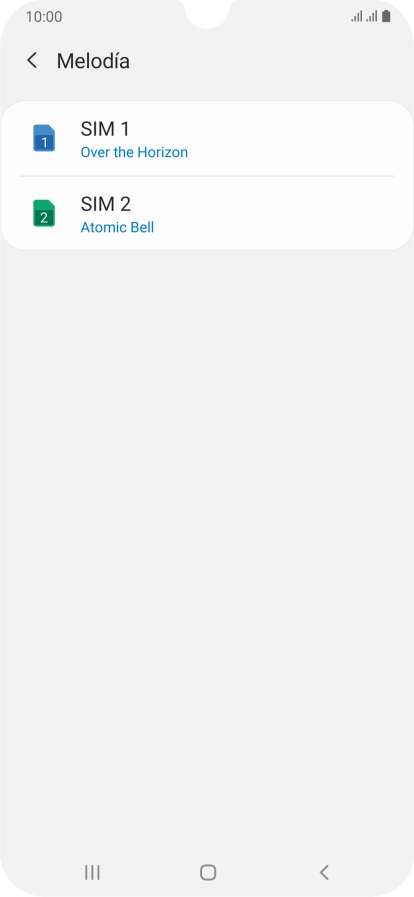 Pulsa la tarjeta SIM deseada.