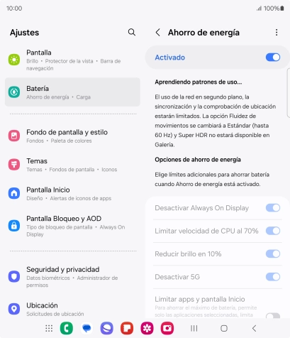 Pulsa la tecla de inicio para terminar y regresar a la pantalla de inicio.
