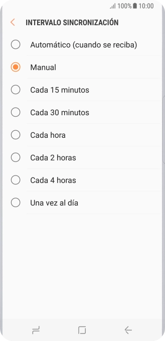 Pulsa el ajuste deseado.