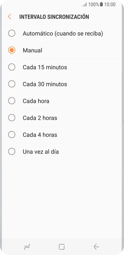 Pulsa el ajuste deseado.