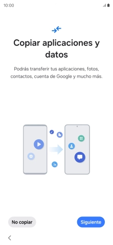 Pulsa No copiar y sigue las indicaciones de la pantalla para finalizar la activación del teléfono.
