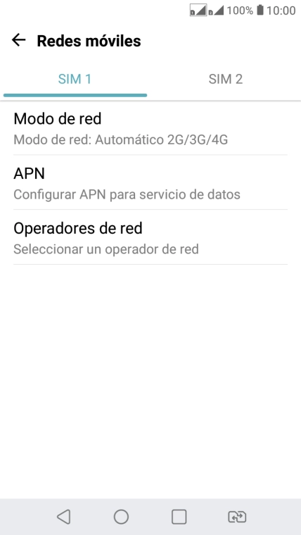 Pulsa la tarjeta SIM deseada.