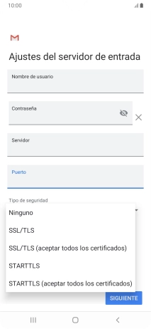Pulsa Ninguno para desactivar la función.